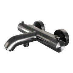 Brauer Carving opbouw baddouche thermostaatkraan Geborsteld Gunmetal PVD