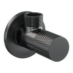 Brauer Carving hoekstopkraan compleet met slang - Geborsteld Gunmetal PVD
