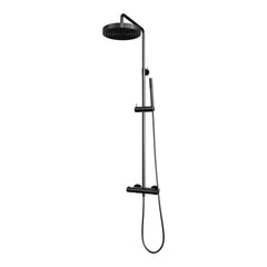 Brauer Stripe opbouw regendoucheset - staafhanddouche - Geborsteld Gunmetal PVD