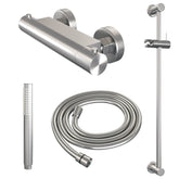 Brauer Brushed Edition glijstangset - staafhanddouche - RVS geborsteld PVD - 5-NG-044-1