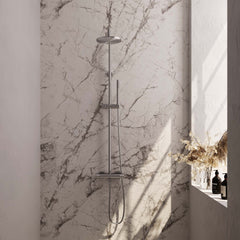 Brauer Black Carving stortdoucheset - hoofddouche 20cm - staafhanddouche - Mat Zwart - 5-S-087-1