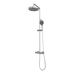 Brauer Stripe opbouw regendoucheset - 3-standen handdouche - geborsteld RVS PVD