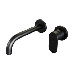 Brauer Edition inbouw wastafelkraan - gebogen uitloop - rozetten - hendel rechts - chroom - 5-CE-004-B3-65