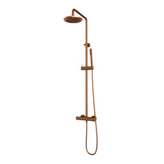 Brauer Copper Edition stortdoucheset - hoofddouche 20cm - staafhanddouche - Geborsteld Koper PVD - 5-GK-007-1