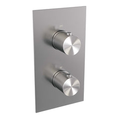 Brauer Carving 3-weg inbouwthermostaat - geborsteld RVS PVD
