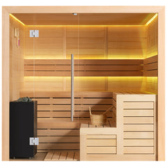 AWT Sauna B1613C Hemlock 180x180 9kW TheWall Bi-O