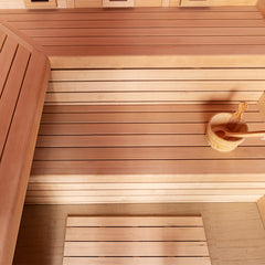 AWT Sauna E1613A-IR Hemlock 220x200 9kW TheWall