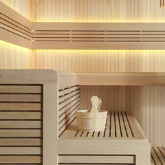 AWT Sauna E1111C Hemlock 180x180 9kW Cilindro