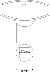 Operating key frost-proof outside tap combination