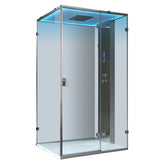 AWT Dampfdusche LD107F15 zilver 120x90 rechts