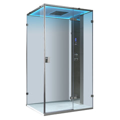 AWT Dampfdusche LD107F15 zilver 120x90 rechts