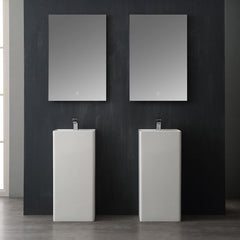 StoneArt Vrijstaand Wastafel LZ512 - glanzend wit - 40x40cm