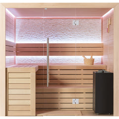 AWT Sauna E1602A Hemlock 220x200 9kW EOS Bi-O Cubo