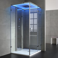 AWT Dampfdusche LD108F15 zilver 90x90 rechts