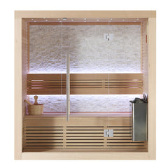 AWT Sauna E1103C Hemlock 120x105 4.5kW TheWall