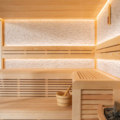 AWT Sauna E1816A Pinienholz 220x220 9kW Cilindro