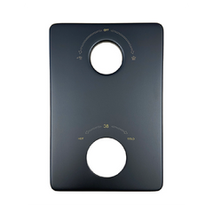 8mm verlengset mat zwart tbv 2-knops douchethermostaat