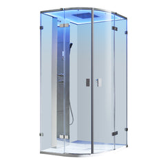 AWT Dampfdusche LD110F15 silber 90x90