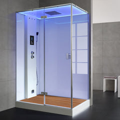 AWT Dampfdusche LD211F15 mit Duschtasse weiß 150x90 links