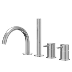 IVY Concord badrandcombinatie 4-gats draaibare uitloop RVS 316 - geborsteld RVS