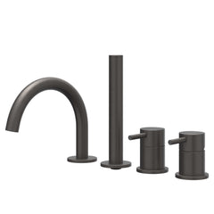 IVY Concord badrandcombinatie 4-gats draaibare uitloop RVS 316 - geborsteld carbon black PVD