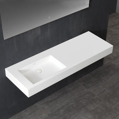 StoneArt Wastafel LP4512-0L wit 120x48 glanzend