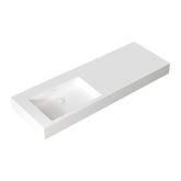 StoneArt Wastafel LP4514-0L wit 140x48 mat