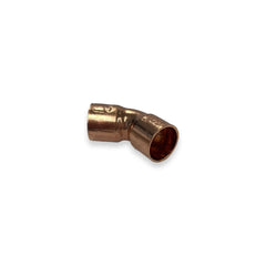 Bocht roodkoper 15 x 15 mm 45 graden