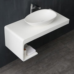 StoneArt Wastafel LC150 wit 60x35cm mat