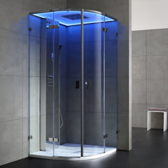 AWT Dampfdusche LD110F15 silber 90x90