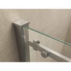 Slide nis schuifdeur dubbel 1800 x 2000 x 8 mm nano helder glas/chroom