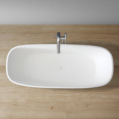 StoneArt Vrijstaand Badkuip BS-528 - zwart-wit mat - 175x75