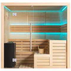 AWT Sauna B1613C Hemlock 180x180 9kW TheWall Bi-O