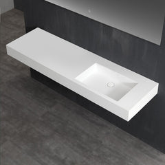 StoneArt Wastafel LP4516-0R - wit glanzend - 160x48