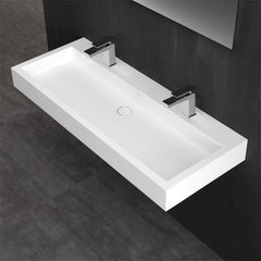 StoneArt vrijhangende wastafel LP4512-1 - mat wit - 120cm