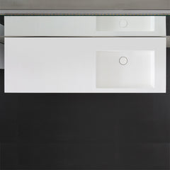 StoneArt Wastafel LP4514-0R wit 140x48 glanzend