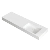 StoneArt Wastafel LP4516-0R wit 160x48 matt