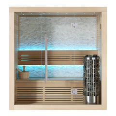 AWT Sauna E1103C Hemlock 120x105 6.8kW Cilindro