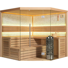 AWT Sauna E1601C Hemlock 180x180 9kW Cilindro