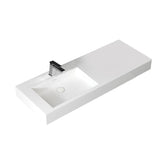 StoneArt Wastafel LP4512L - wit glanzend - 120x48