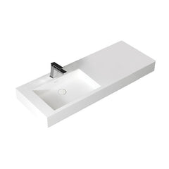 StoneArt Wastafel LP4512L - wit glanzend - 120x48