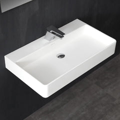 StoneArt Wastafel LP6208 - wit glanzend - 80x46