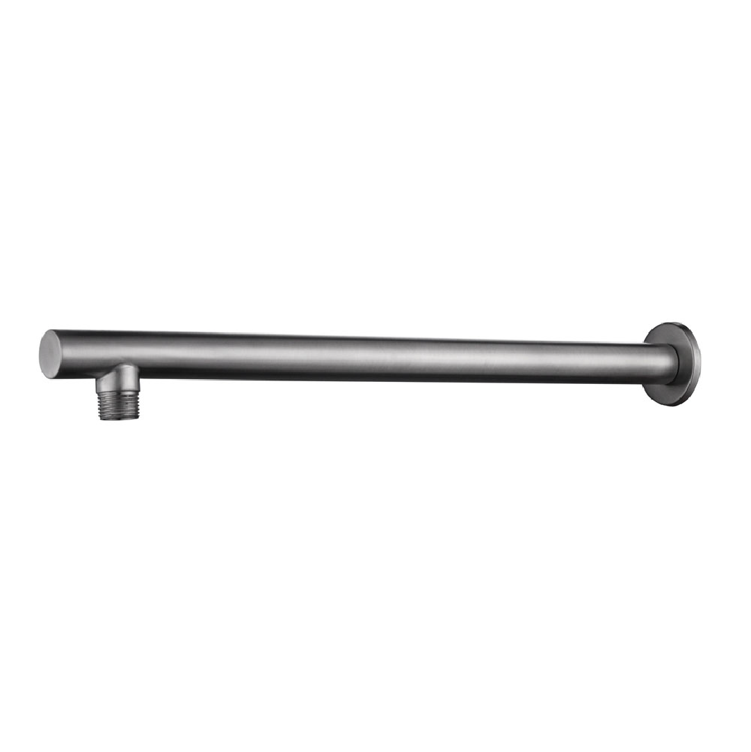 304 douchearm met muurbevestiging recht rond 40 cm RVS