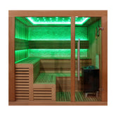 AWT Sauna B1243 XL rote Zeder 220x220 9kW EOS BiO-Max