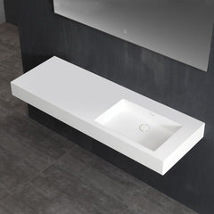 StoneArt Wastafel LP4514-0R wit 140x48 glanzend