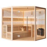 AWT Sauna B1816A Pinienholz 220x220 9kW Viking Bi-O