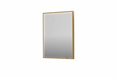 Ink SP19 spiegel 60x80cm in stalen kader met rondom indirecte LED verlichting - Geborsteld mat goud - 8409027