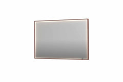 Ink SP19 spiegel 120x80cm in stalen kader met rondom indirecte LED verlichting - Geborsteld koper - 8409079