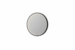 Ink SP24 spiegel rond 60cm met kader - direct LED verlichting rondom, geborsteld metaal zwart - 8409456
