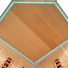 AWT Sauna E1611C-IR Hemlock 180x180 9kW Cilindro